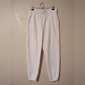 White boyfriend style joggers  with pockets